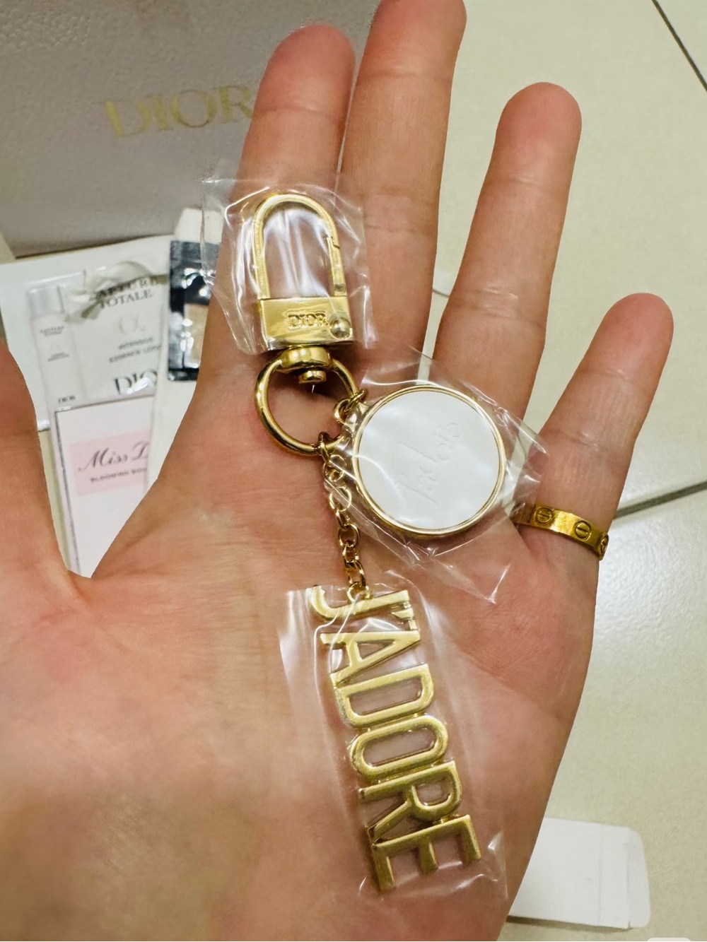 Dior J'Adore Logo Keychain Charm - Picture 2 of 4